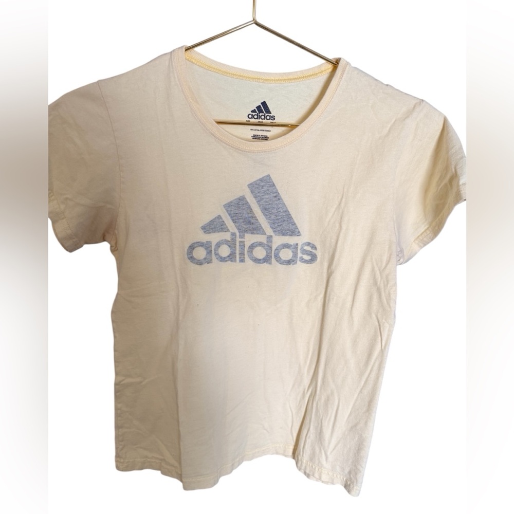 Adidas buttercup yellow T-Shirt Y2K Sz. M